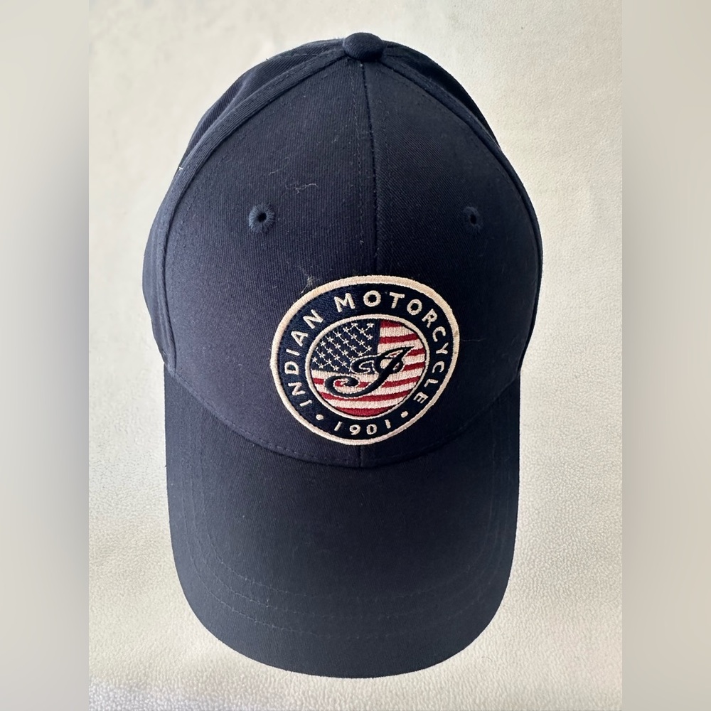 INDIAN MOTORCYCLE USA Flag Logo Cap Navy Part # 2862924 NWT